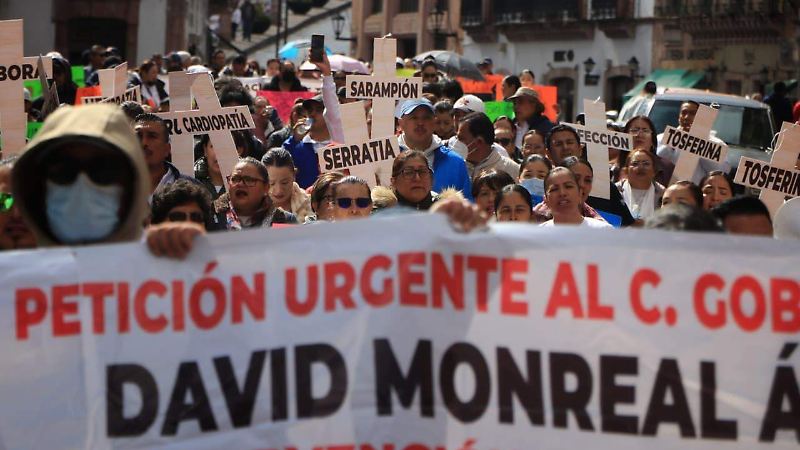 Protesta SNTSA en Zacatecas